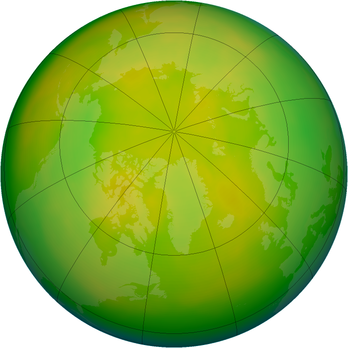 Arctic ozone map for May 2005